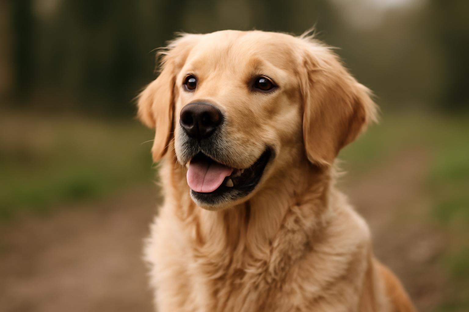 Egy boldog kutya, aki legyőzte a félelmeit, mosolyogva néz a kamerába.