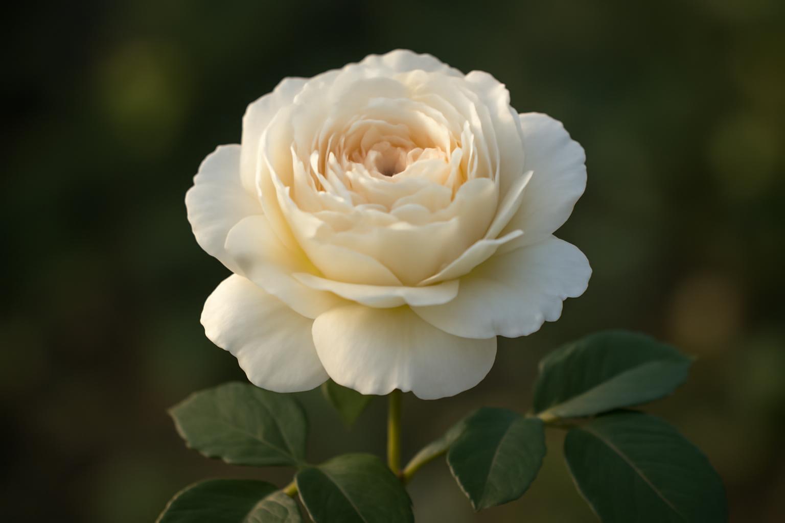 Egy gyönyörű, világos rózsaszín angyalrózsa virág, zöld levelekkel.