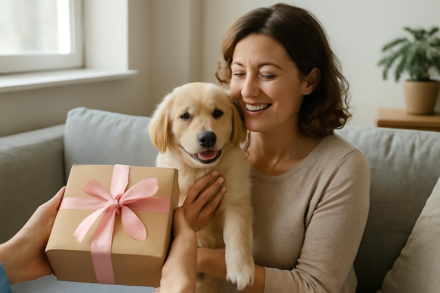 Anyák napja különlegessé téve: egy kutya, mint ajándék öröme