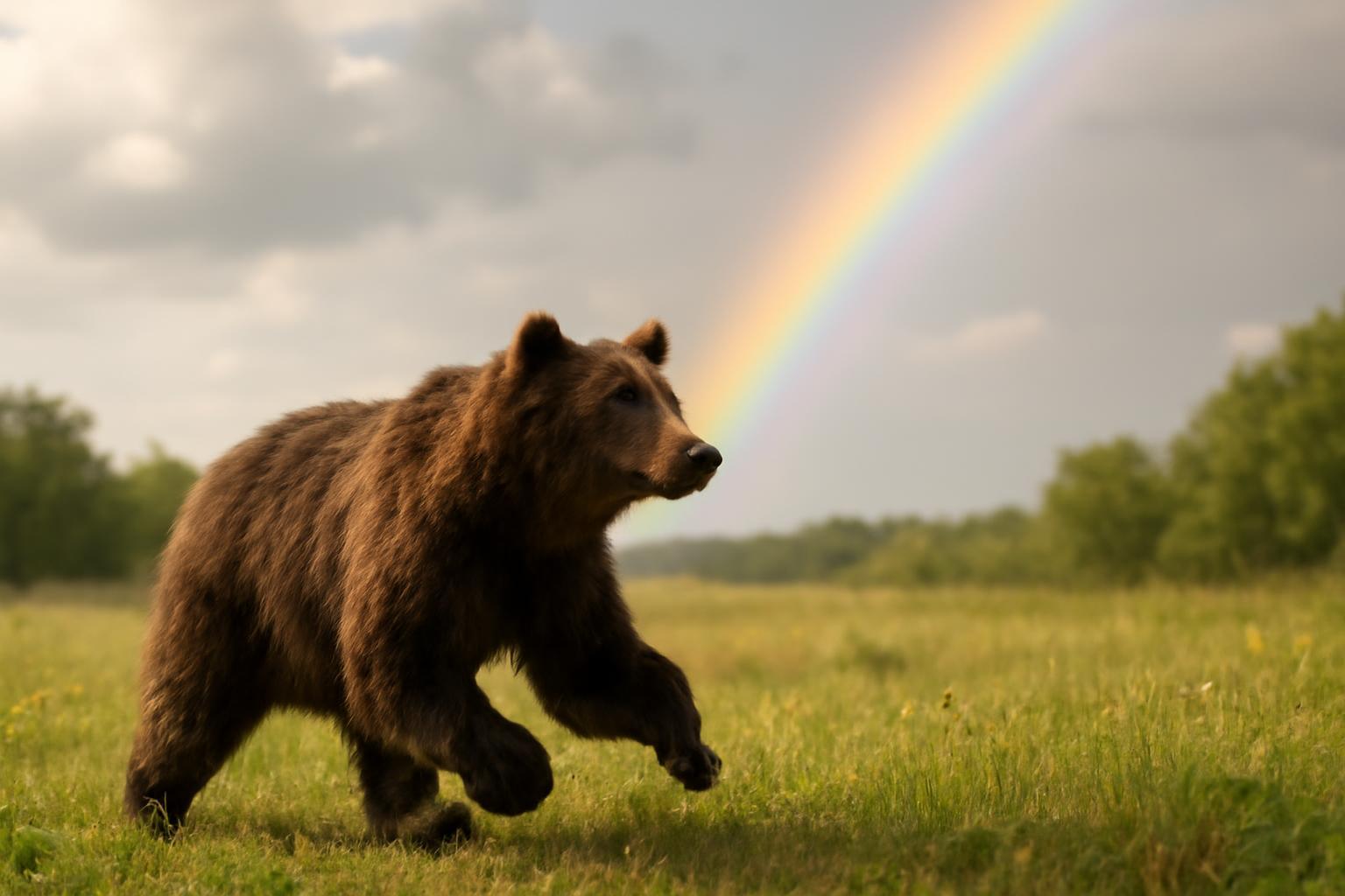 A maci, aki a szivárványhoz futott